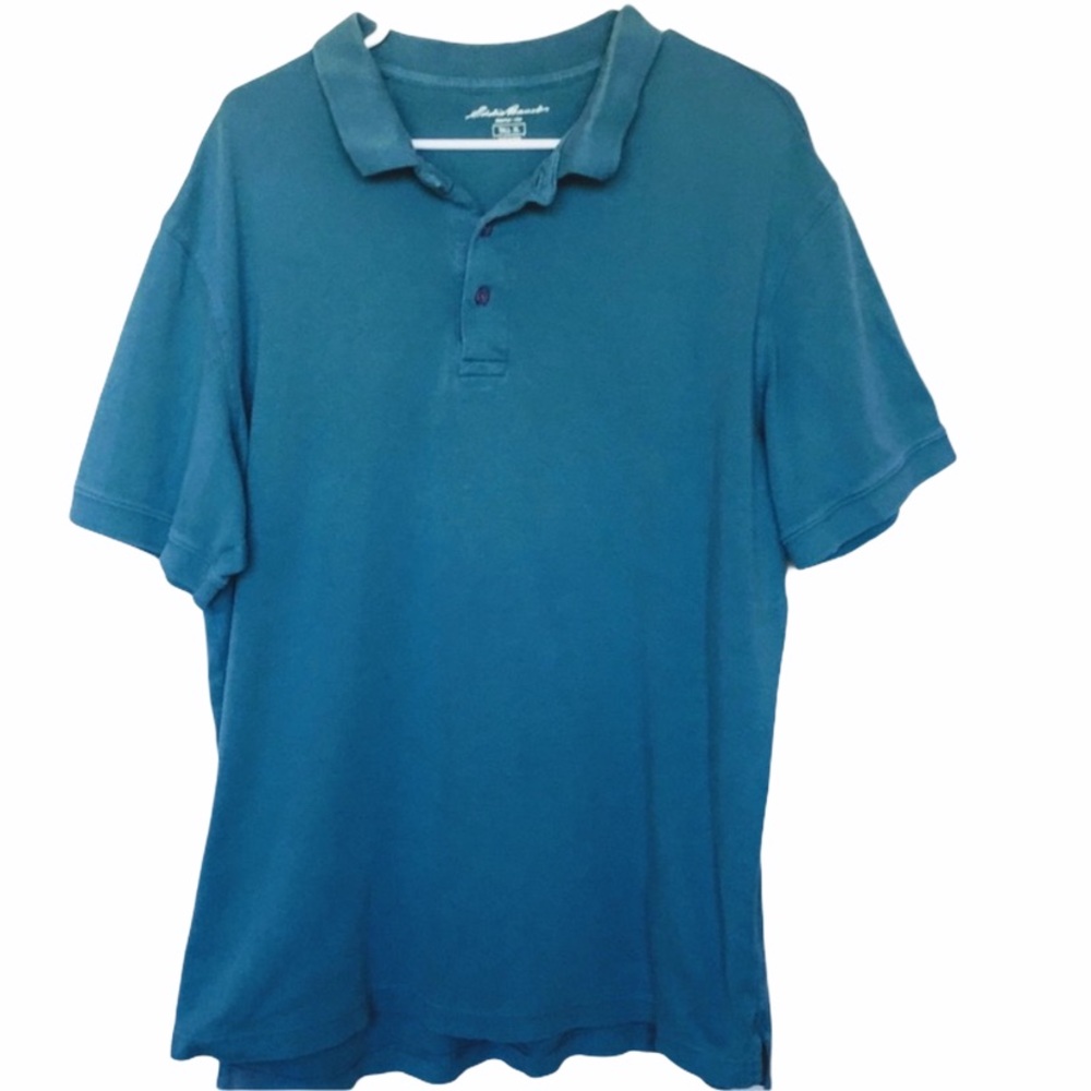 Eddie Baurer Men's Polo Shirt Blue Size Tall XL
